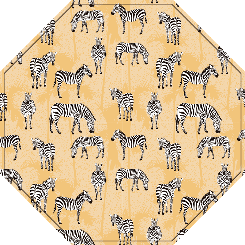 Zebra Safari Pattern animal print vinyl rug - TenStickers