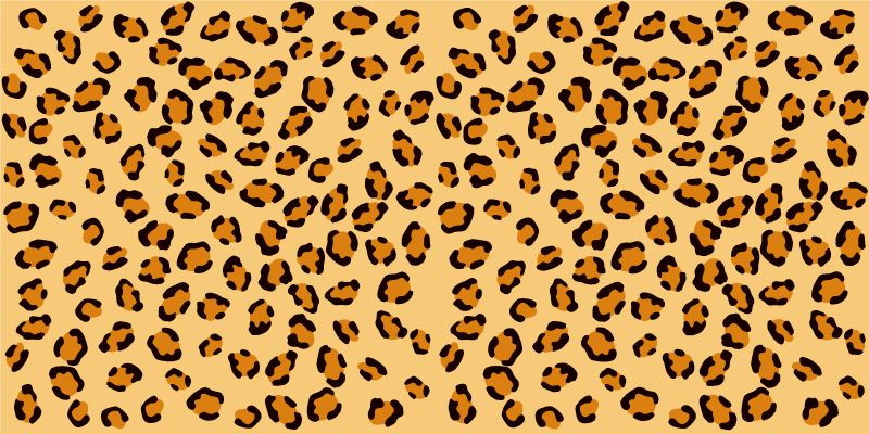 Leopard Spots animal print vinyl rug - TenStickers