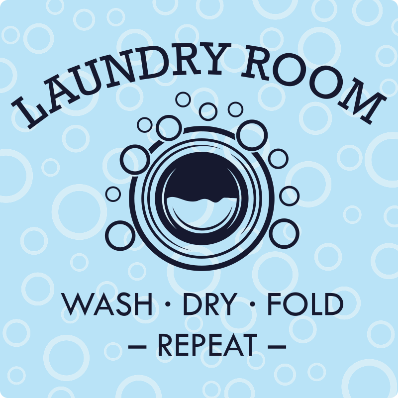 Laundry washing machine custom rug - TenStickers