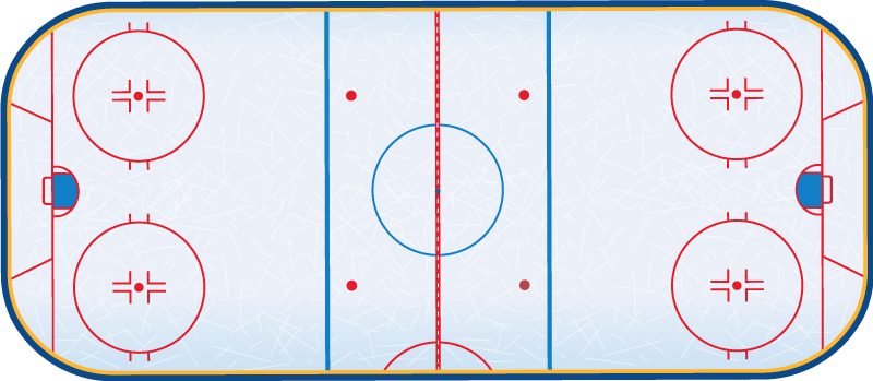 Ice Hockey Pitch game mat - TenStickers