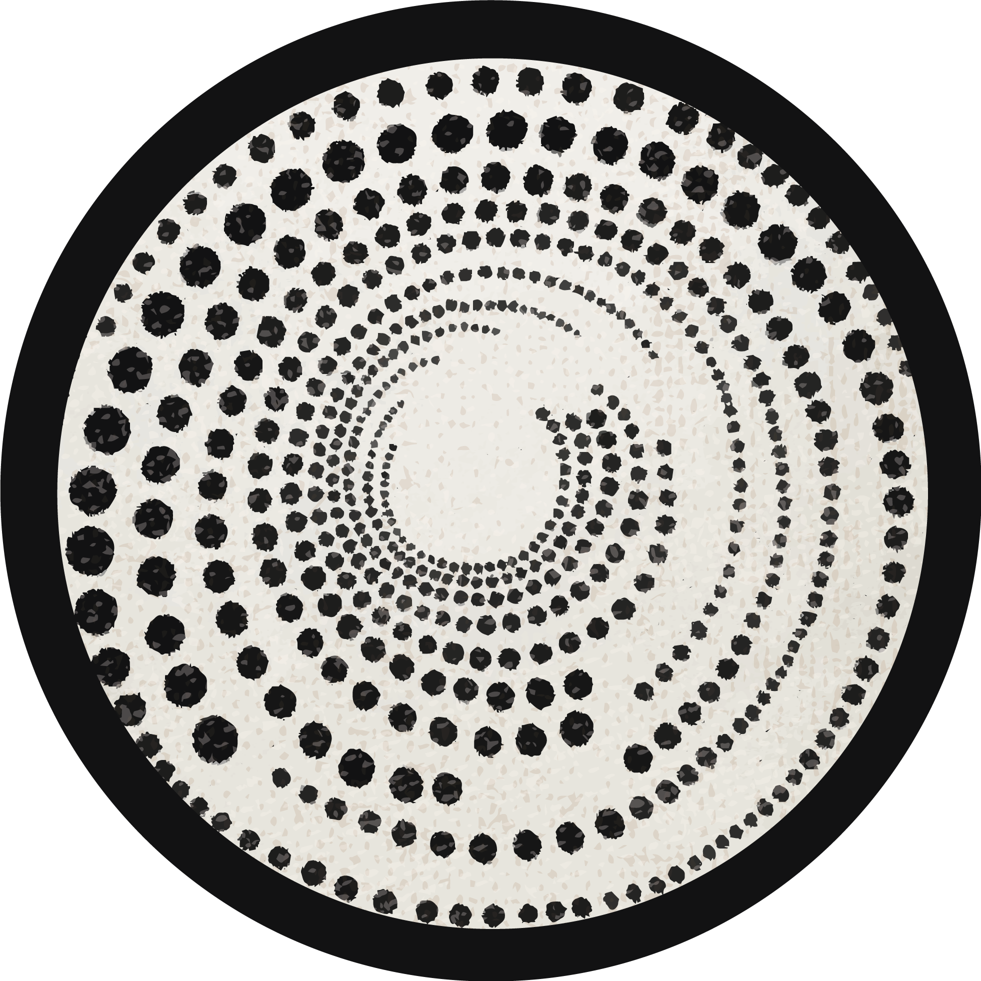 Concentric Circles Detail geometric vinyl rug - TenStickers