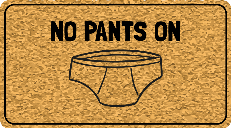 Custom rug no pants allowed - TenStickers
