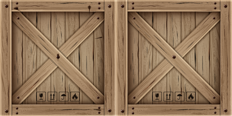 Wooden Crate Illusion wood effect vinyl rug - TenStickers