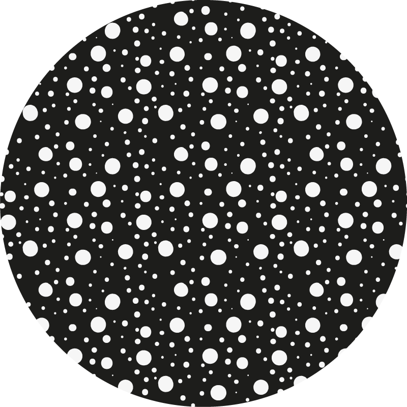 Grey and black polka dots nursery vinyl rug - TenStickers