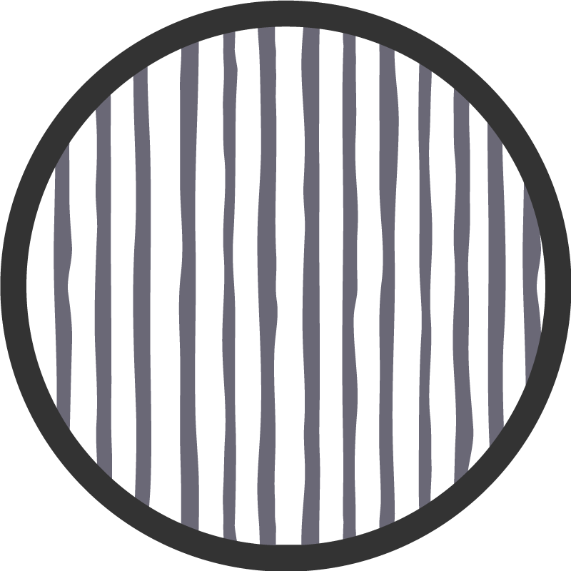 Striped Oval Concept striped vinyl rug - TenStickers