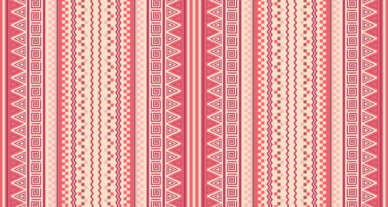 Pink striped Kilim ethnic vinyl rug - TenStickers