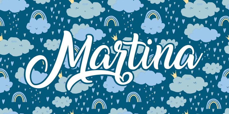 Rain, clouds and rainbows personalised mat - TenStickers