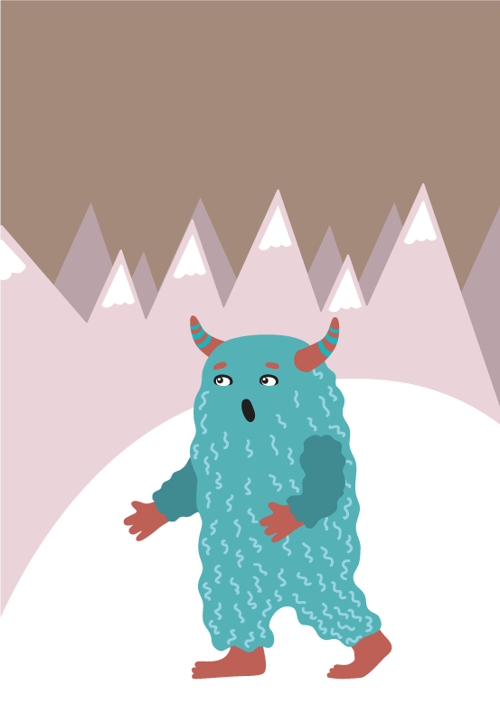 Nordic monster character kids vinyl rug - TenStickers