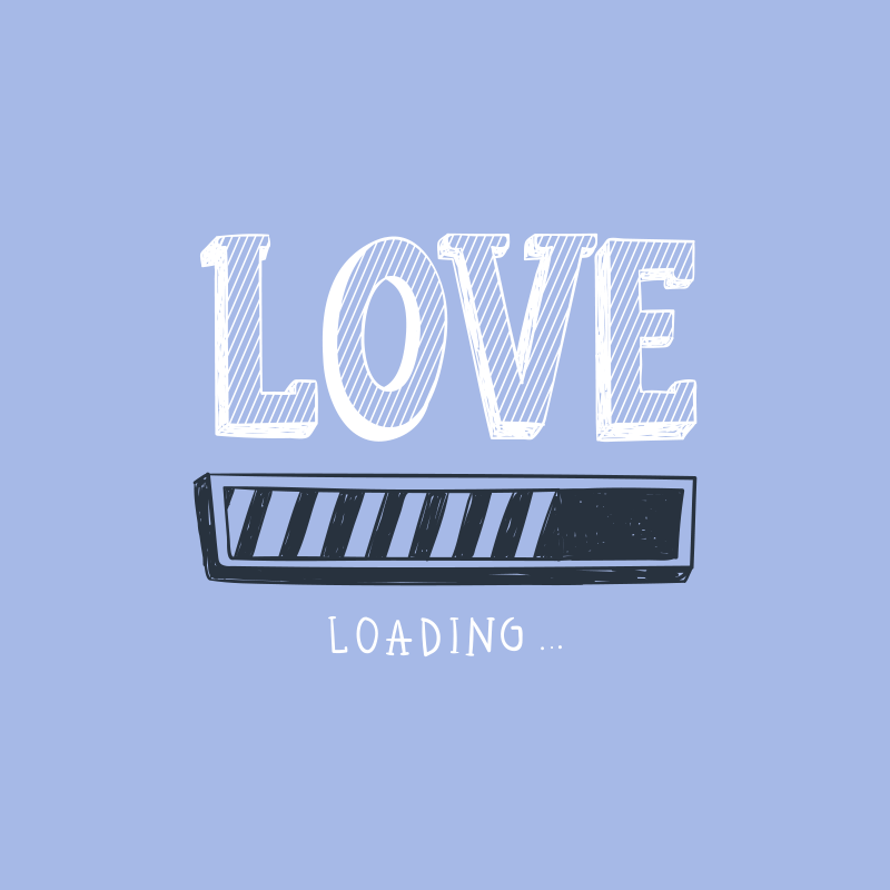 Loading text love custom rug - TenStickers