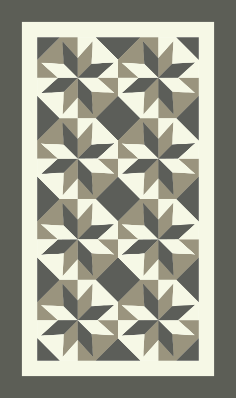 Star pattern motif kitchen vinyl rug - TenStickers