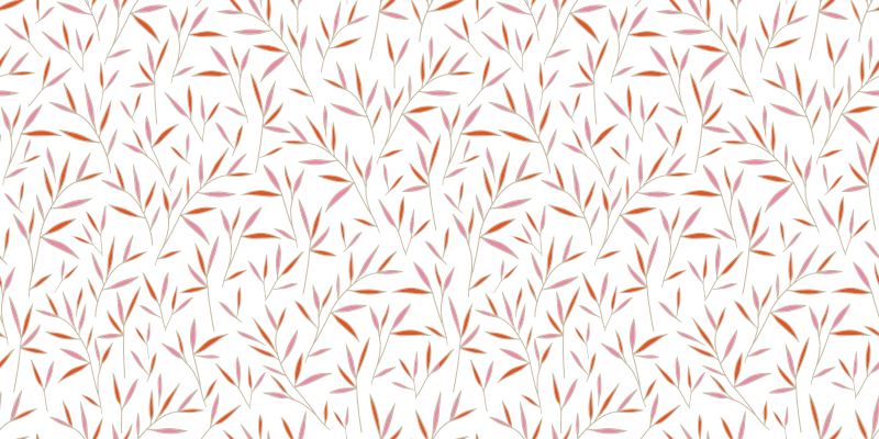 Delicate Leaf Pattern floral vinyl rug - TenStickers