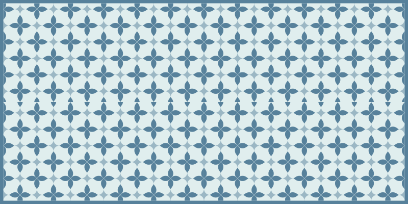 Timeless botanical motif tile vinyl rug - TenStickers