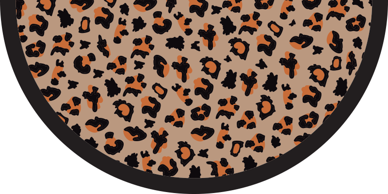 Bold leopard design animal print vinyl rug - TenStickers
