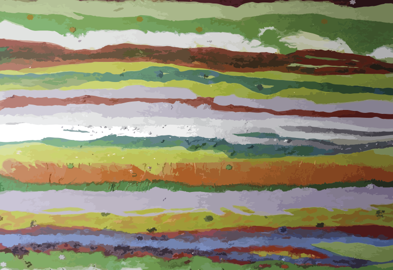 Vibrant painted colours striped vinyl rug - TenStickers