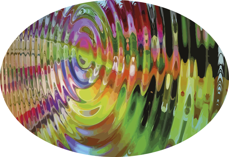 Colorful ripple pattern textured vinyl rug - TenStickers