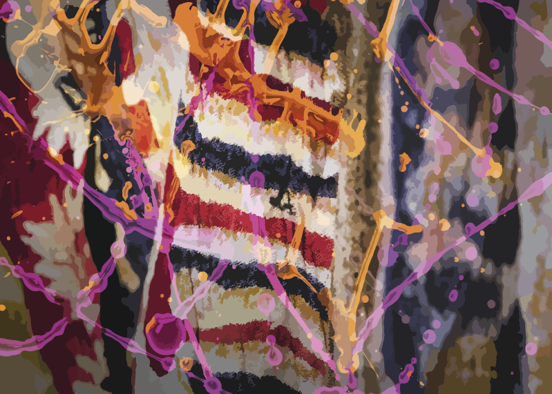 Abstract Color Flow textured vinyl rug - TenStickers