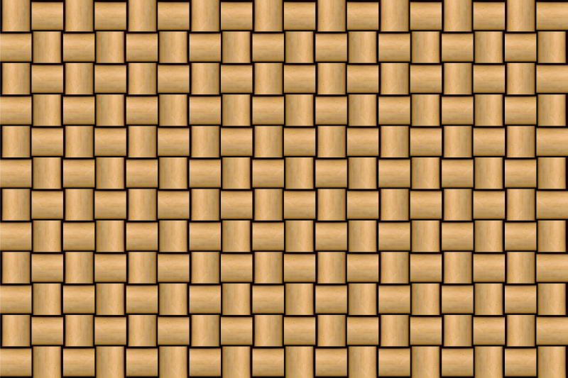 Wooden planks round shape wood effect vinyl rug - TenStickers