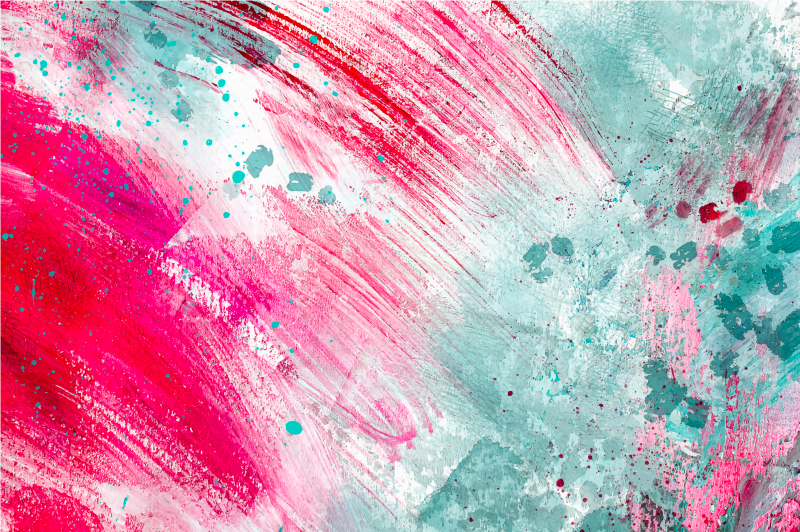 Kids vinyl rug abstract pink splash - TenStickers