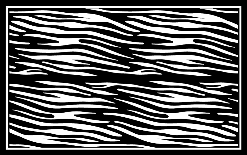 Striking Zebra Pattern animal print vinyl rug - TenStickers