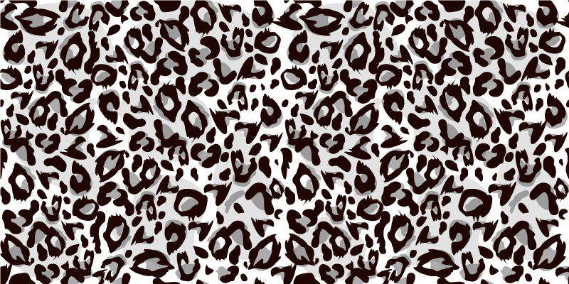 Leopard strokes motif animal print vinyl rug - TenStickers