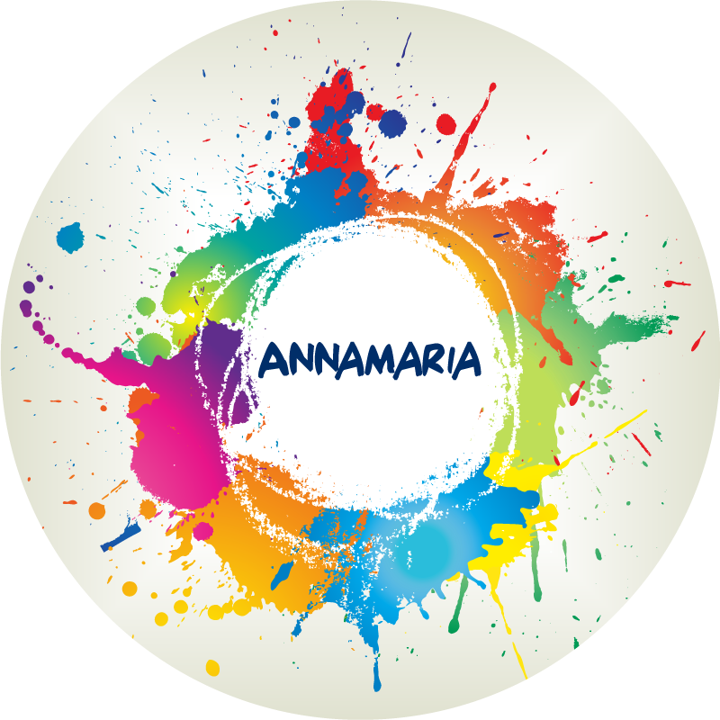 Splashes with name teen vinyl rug - TenStickers