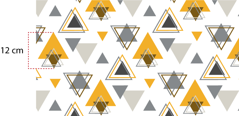 Nordic triangular motif living room vinyl rug - TenStickers