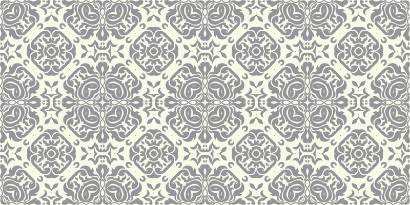 Ruskin grey tile effect vinyl rug - TenStickers