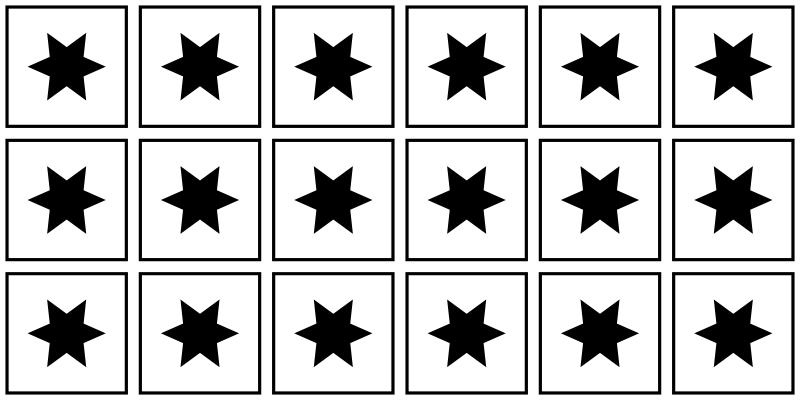 Black and white motif star vinyl rug - TenStickers