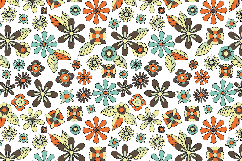 Retro 70's design vintage vinyl rug - TenStickers