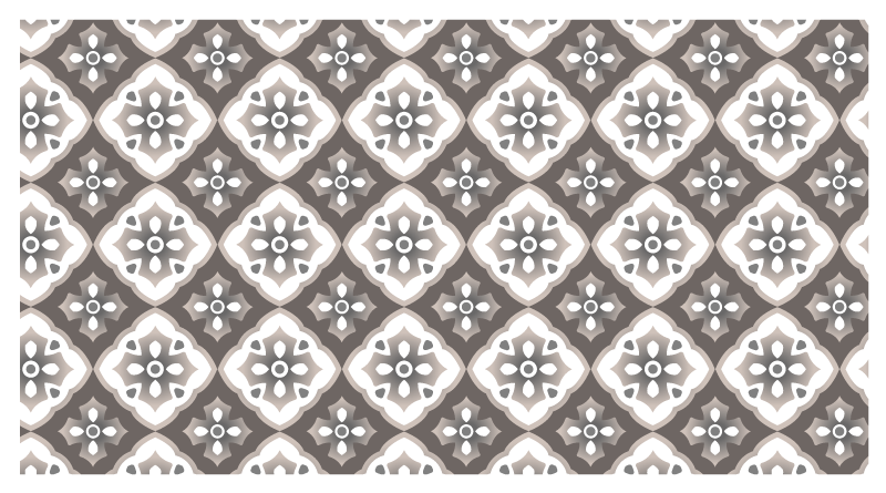 Geometric patterned tiles kitchen vinyl rug - TenStickers