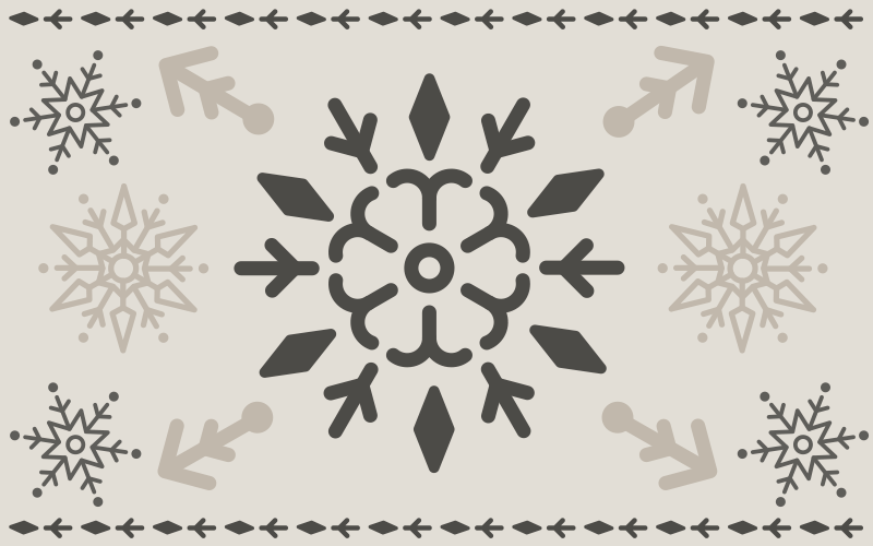 Geometric snowflake pattern Christmas vinyl rug - TenStickers