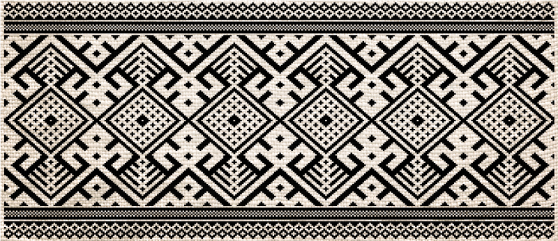 Geometric vinyl rug black and white geometric design - TenStickers