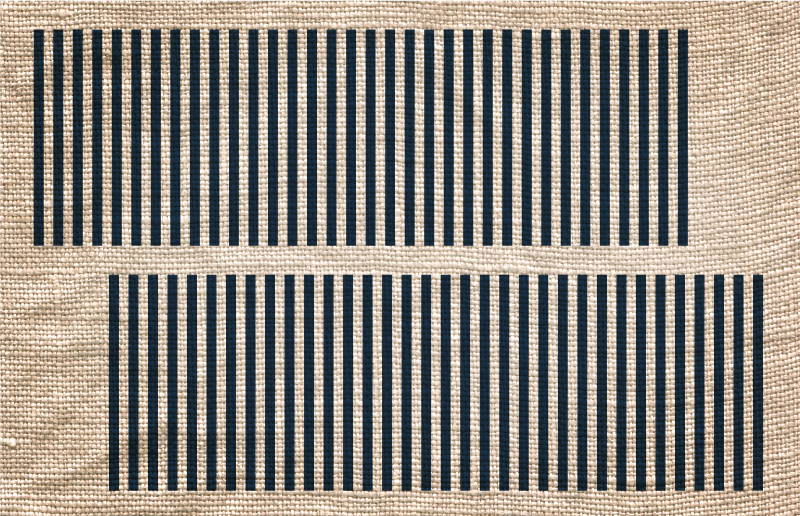 Beige striped pattern living room vinyl rug - TenStickers