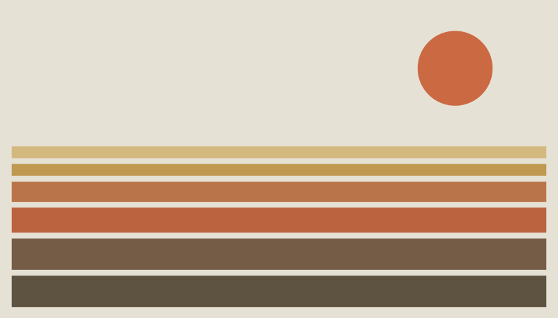 Sunset stripe pattern bedroom vinyl rug - TenStickers