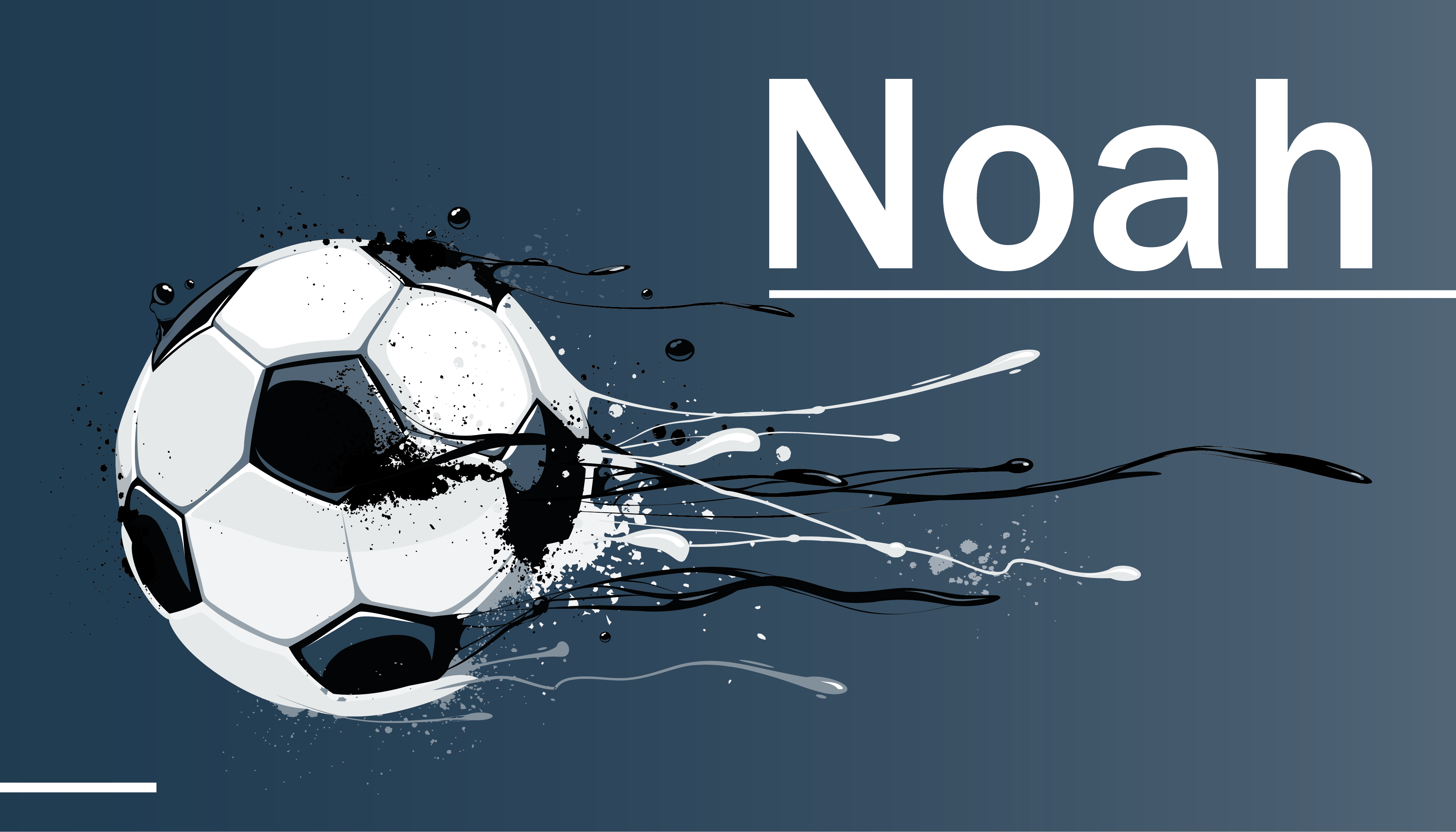 Soccer action with name teen vinyl rug - TenStickers