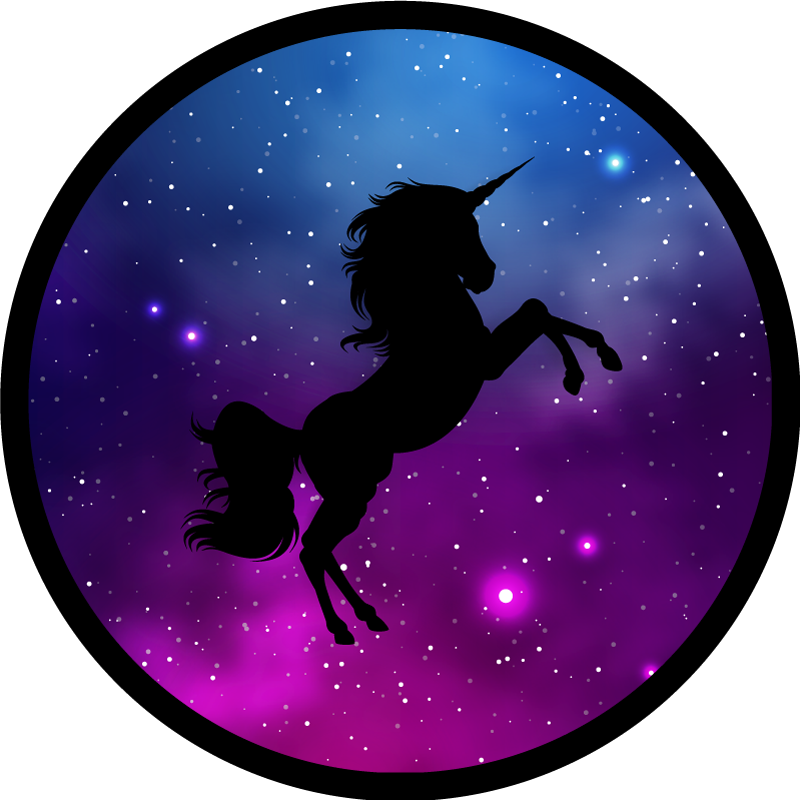 Magical unicorn scene kids vinyl rug - TenStickers