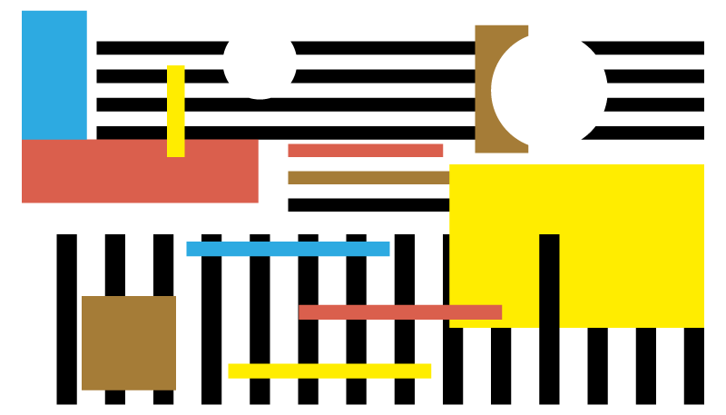 Colorful striped patterns modern vinyl rug - TenStickers