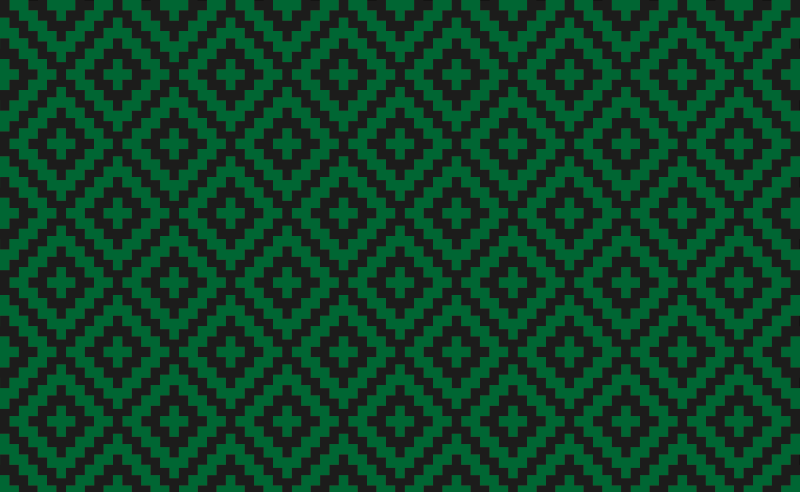 Green diamond pattern kitchen vinyl rug - TenStickers