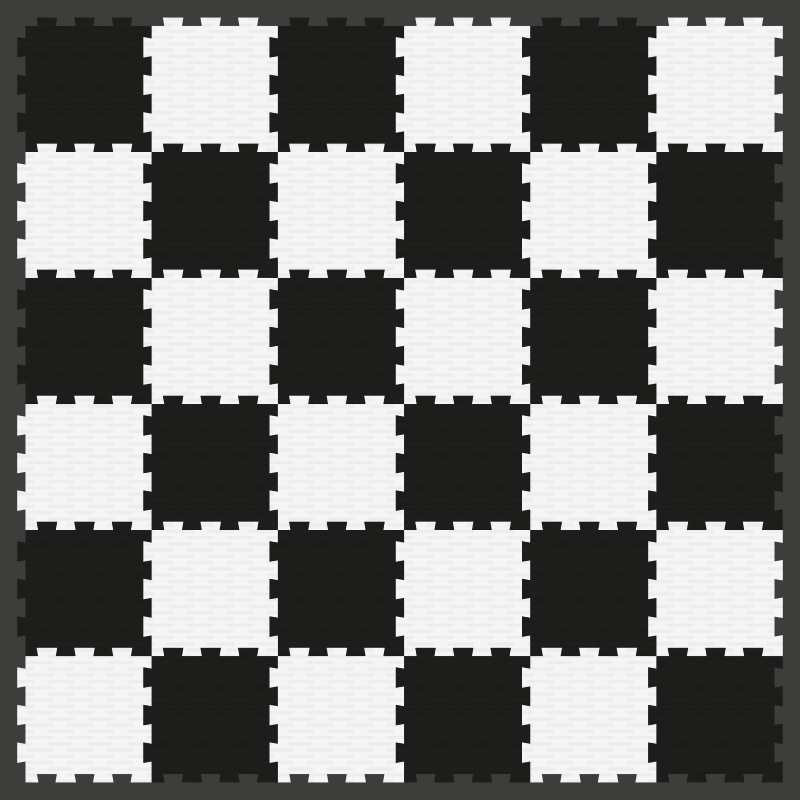 Black and white puzzle squares baby play mat - TenStickers