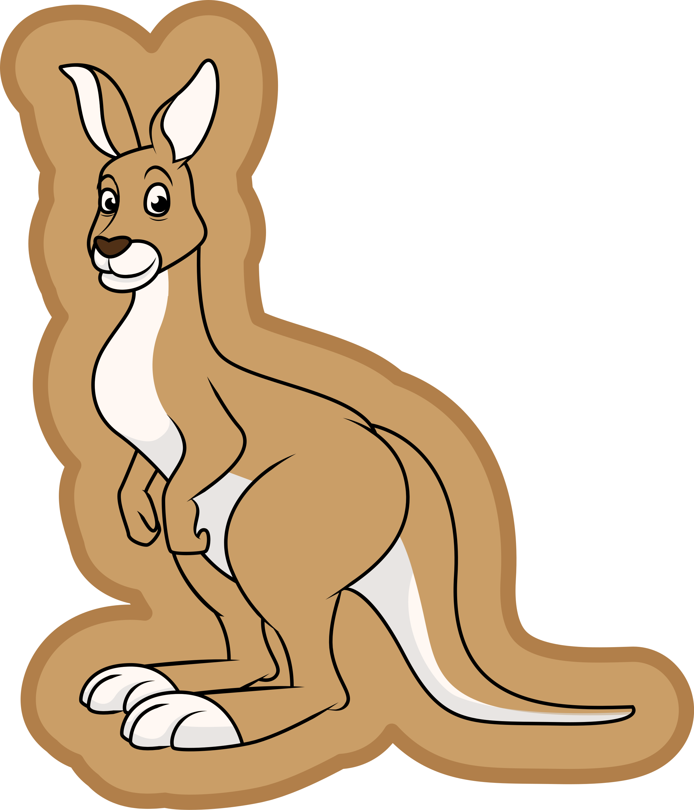 Kangaroo Character nursery vinyl rug - TenStickers