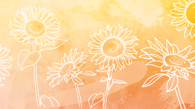 Sunflower Blossom Design floral vinyl rug - TenStickers