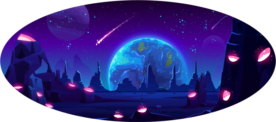 Galactic Adventure star vinyl rug - TenStickers