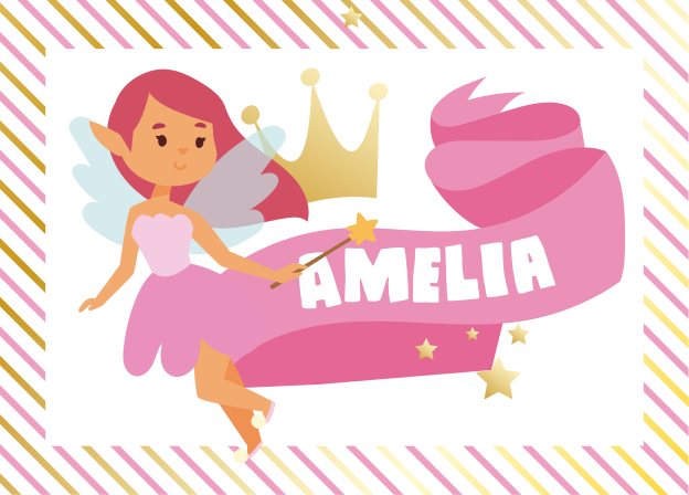 Custom fairy princess kids vinyl rug - TenStickers