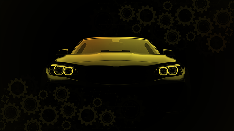 Sporty Car Silhouette teen vinyl rug - TenStickers