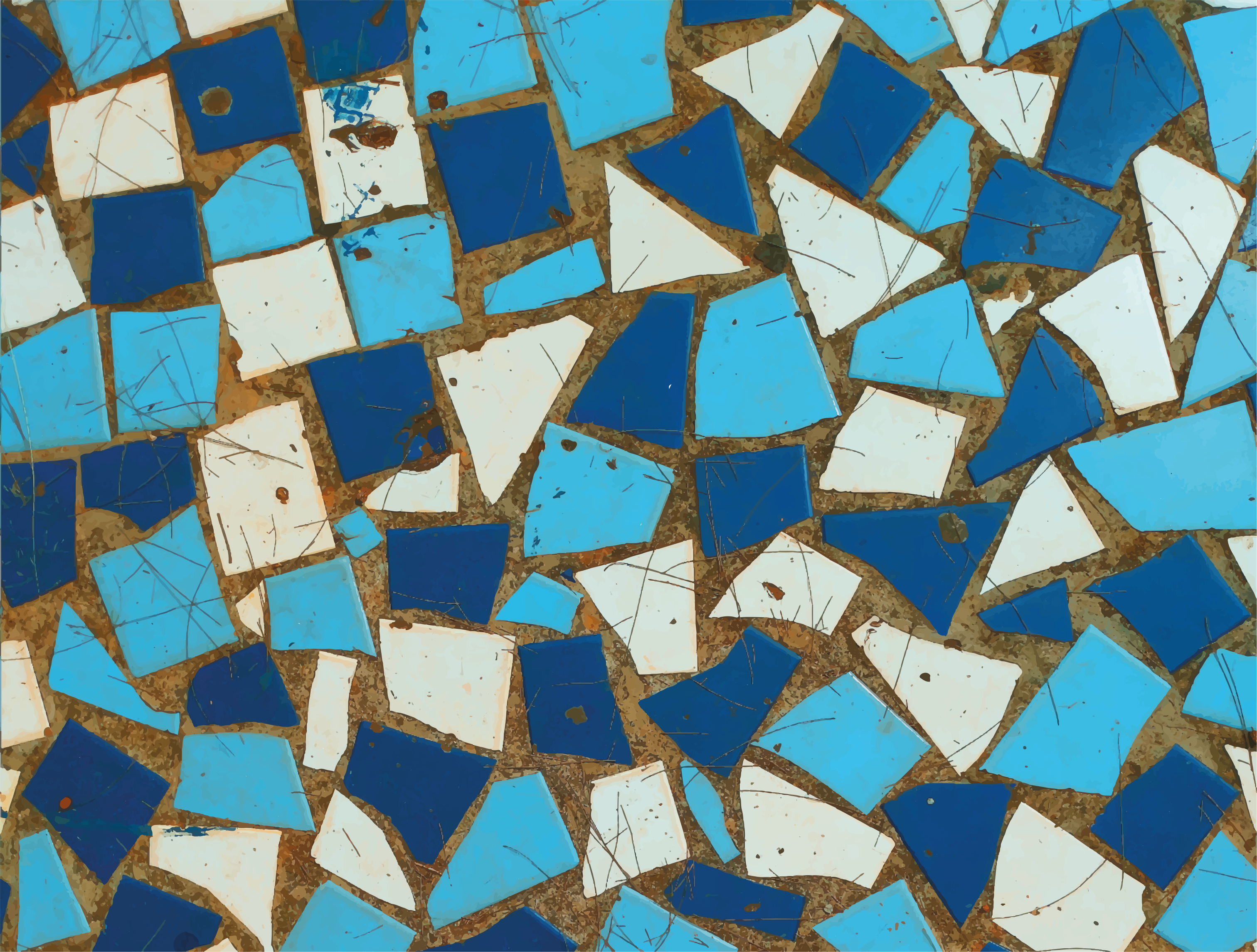 Mosaic vinyl rug in mosaic tile patterns - TenStickers