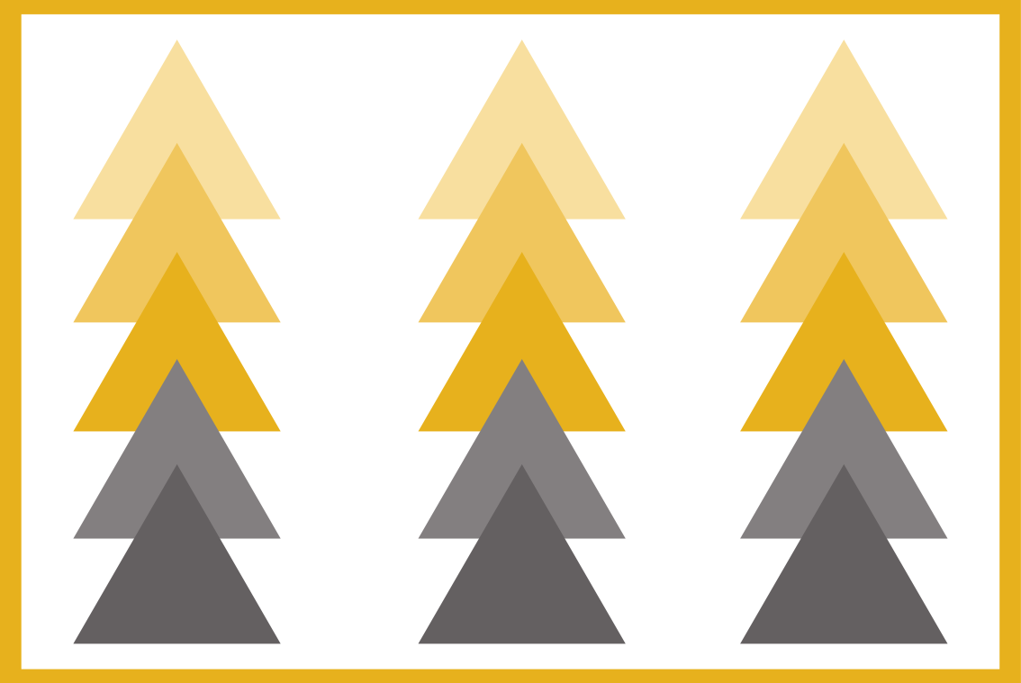 Triangular color cascade geometric vinyl rug - TenStickers