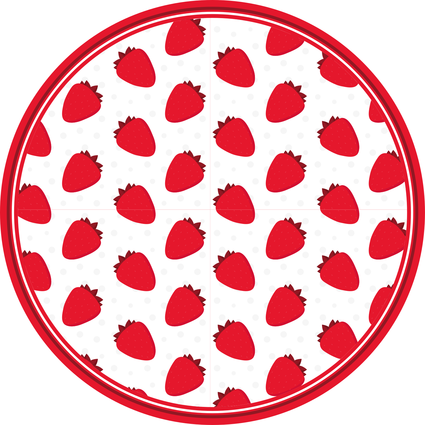 Strawberry Pattern animal vinyl rug - TenStickers