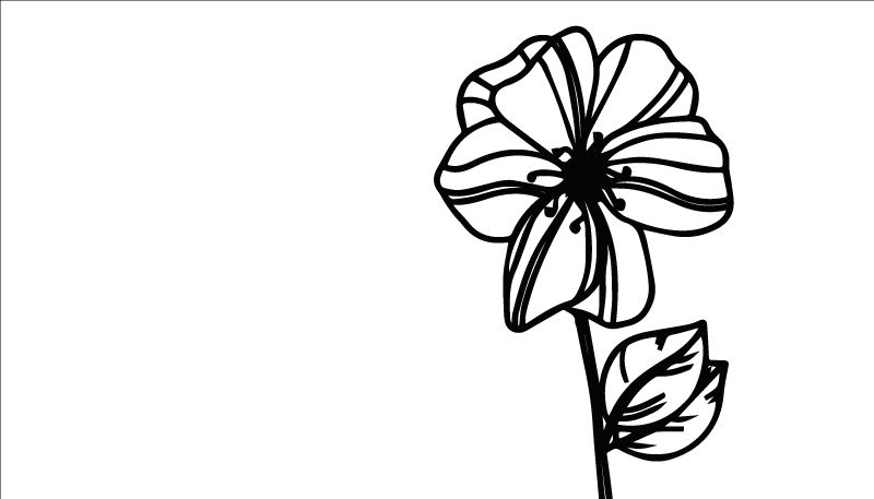 Elegant black and white design floral vinyl rug - TenStickers