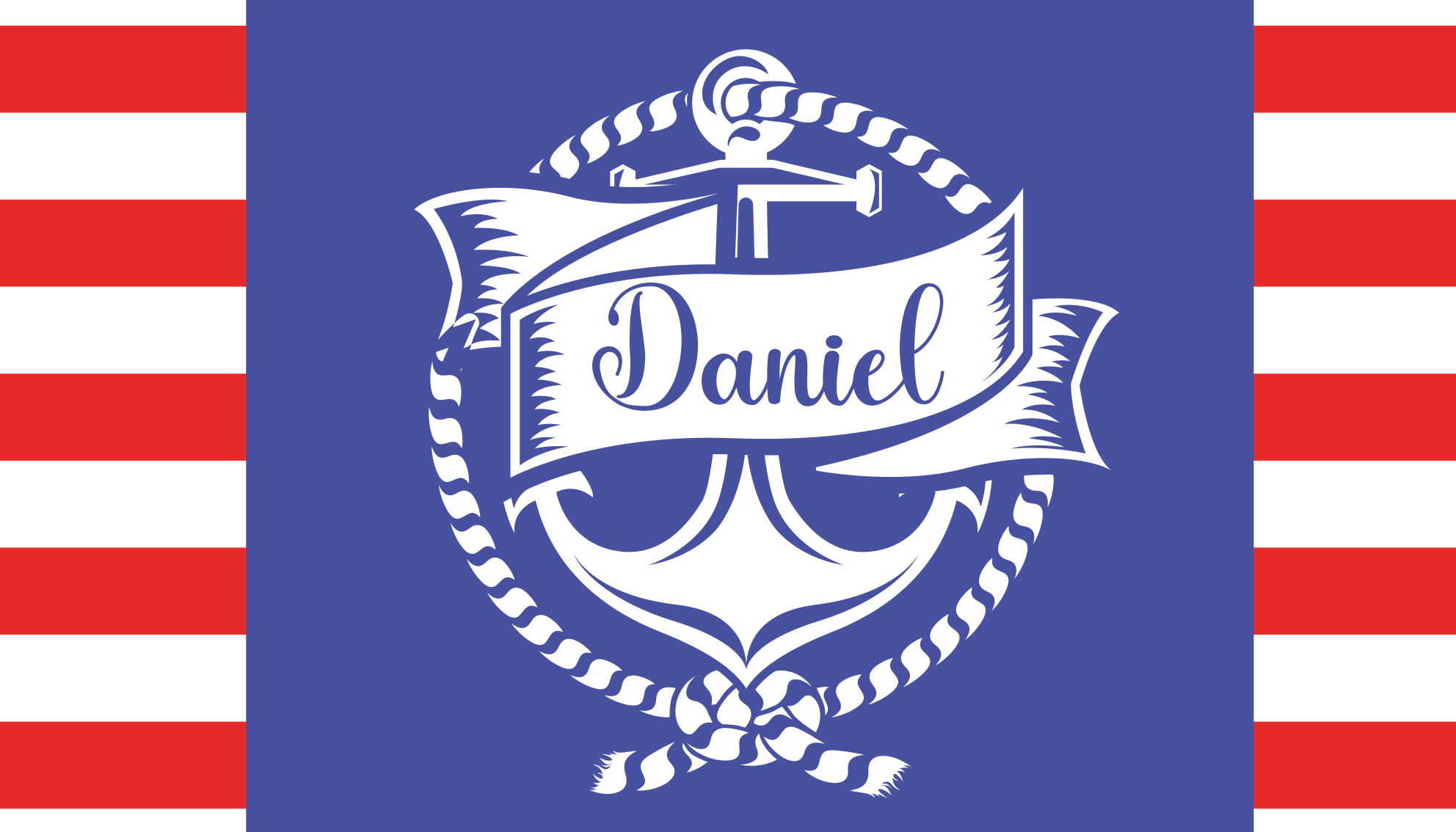 Nautical anchor design custom vinyl rug - TenStickers