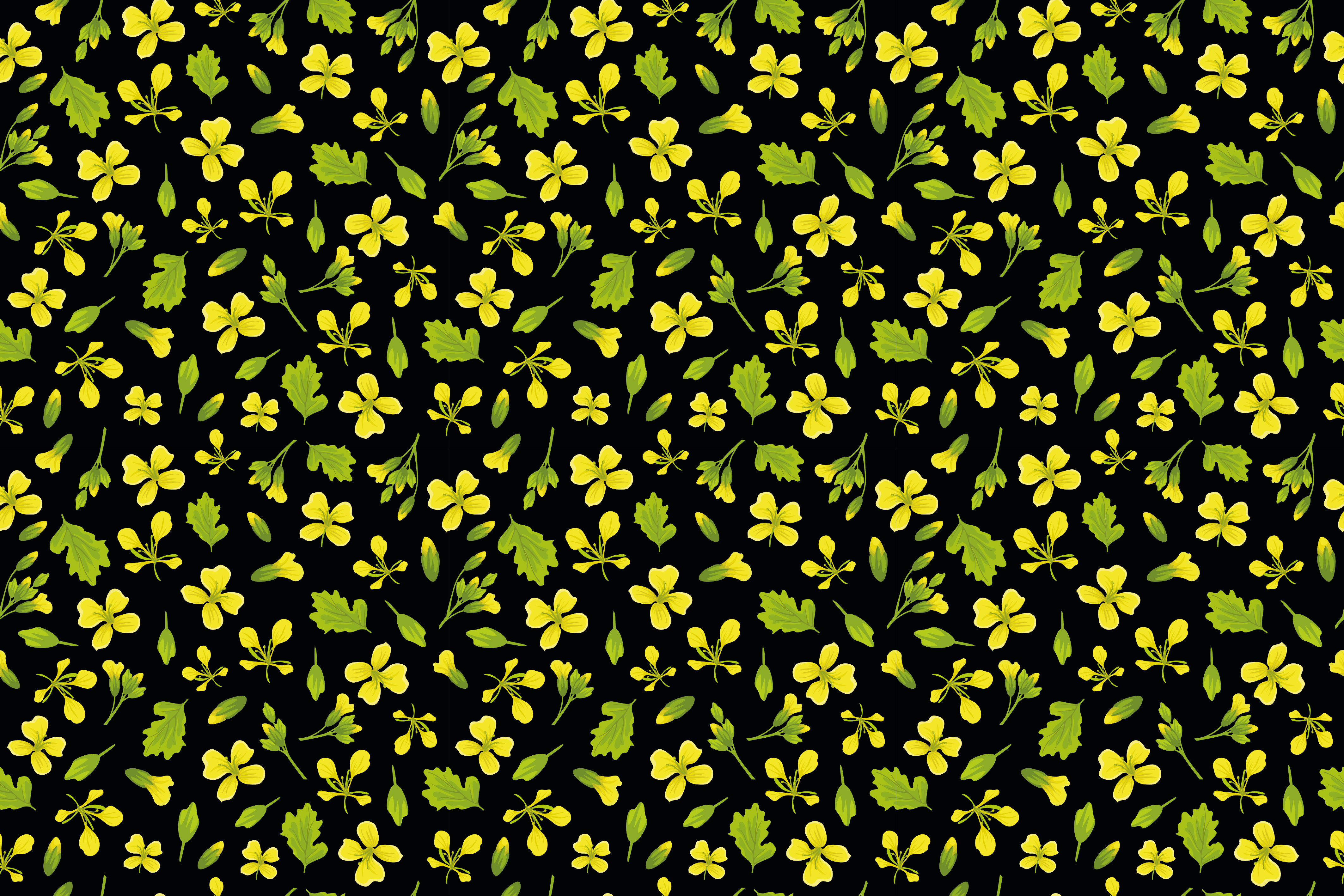 Vibrant Floral Pattern nature vinyl rug - TenStickers